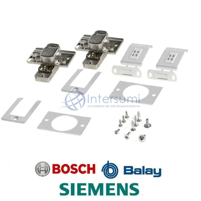Ensemble charnière pour porte lave-linge Balay, Bosch, Siemens 00610416