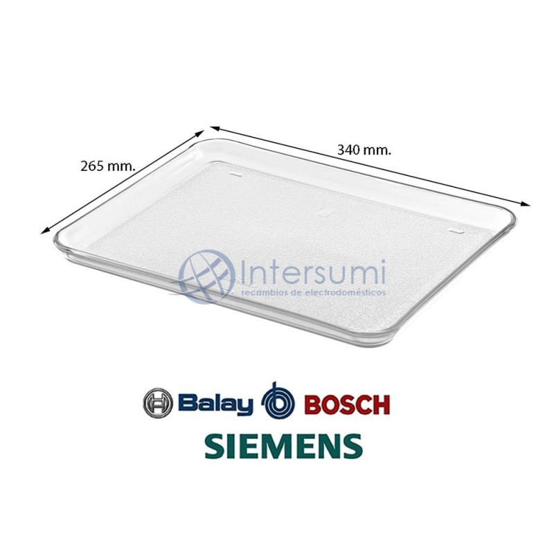 Plateau rectangulaire micro-ondes Bosch 00672497
