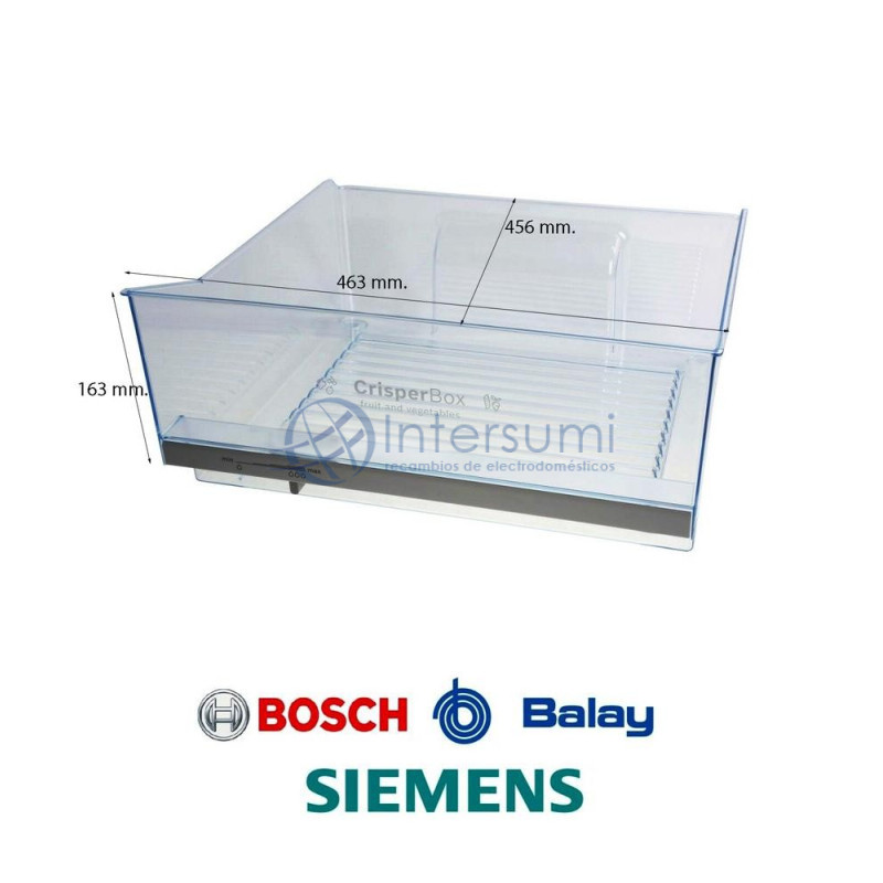 BAC À LÉGUMES POUR RÉFRIGÉRATEUR BALAY, BOSCH, SIEMENS 35BY1418