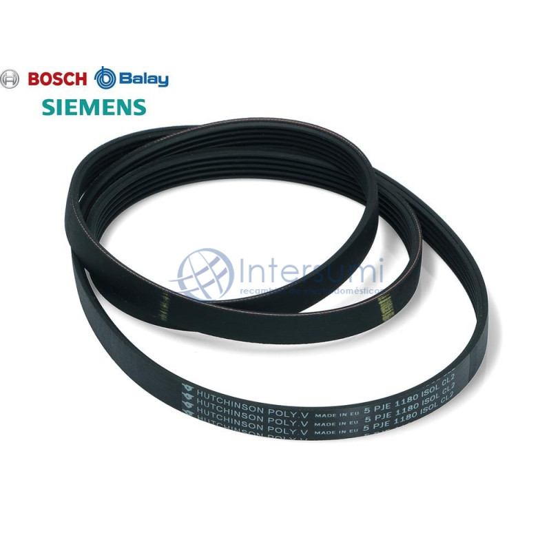 COURROIE POUR MOTEUR DE LAVE-LINGE BOSCH, SIEMENS 1180J5EL 00265104