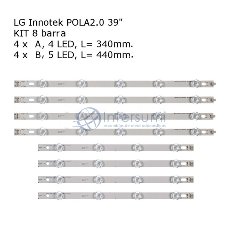 KIT BANDES LED POUR ÉCRAN DE 39 POUCES (4A+4B) AGF78400401