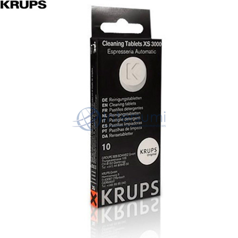 PASTILLES DÉTARTRANTES POUR CAFETIÈRE KRUPS (PACK 10 UNITÉS) XS300010