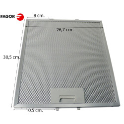 Filtre métallique pour hotte aspirante Fagor, Electrolux AS0006526