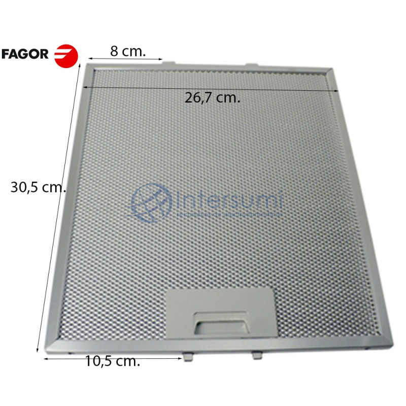 Filtre métallique pour hotte aspirante Fagor, Electrolux AS0006526