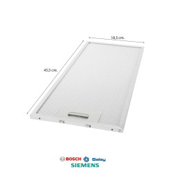Filtre métallique hotte Balay, Bosch 00746994