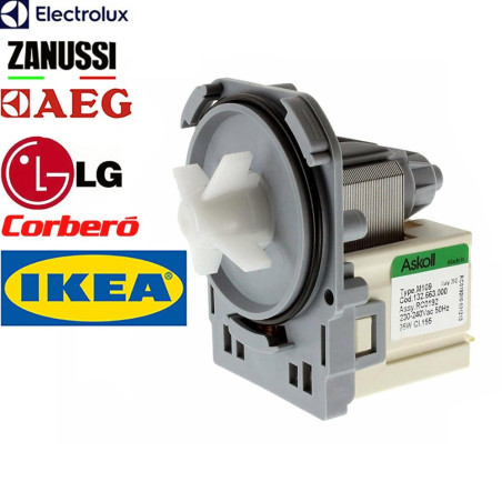 BOMBAS DESAGÜE LAVADORA ZANUSSI, ELECTROLUX, CORBERO  1326630009