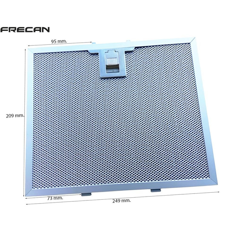 FILTRO METALICO CAMPANA EXTRACTORA FRECAN, E207L, 24,9 X 20,9 CM YT142117007