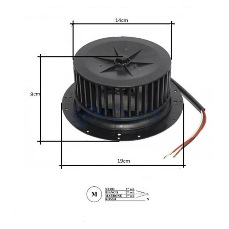 MOTEUR POUR HOTTE ASPIRANTE UNIVERSELLE, ROTATION À GAUCHE 220V 135W 65002733017