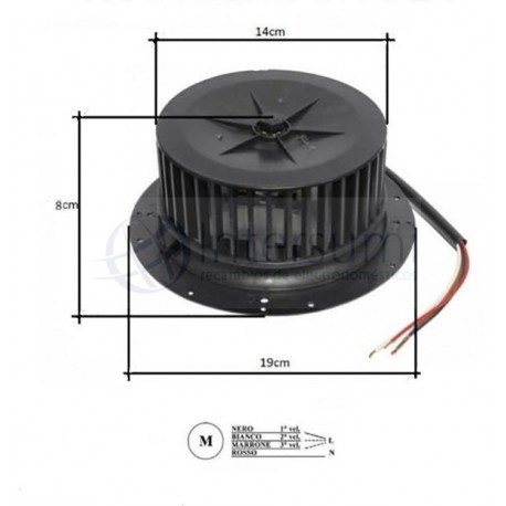 MOTOR CAMPANA EXTRACTORA UNIVERSAL, GIRO IZQUIERDA 220V. 135W  65002733017