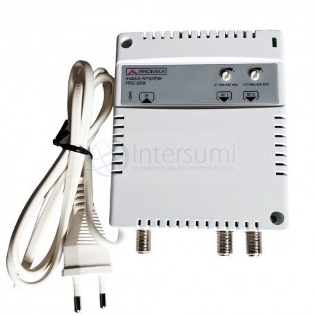 AMPLIFICADOR PROMAX INTERIOR VHF- UHF, 2 SALIDAS PRC-208