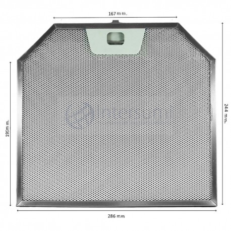 FILTRO METÁLICO CAMPANA EXTRACTORA MEPANSA, FABER, FRANKE 133.0185.065