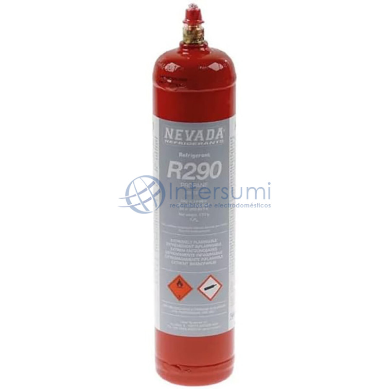 Gaz réfrigérant R290, bouteille 370gr 25FR290