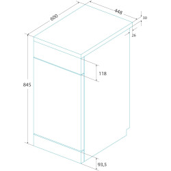 LAVE-VAISSELLE EDESA POSE LIBRE EDW 4710 WH, LARGEUR 45 CM, 8 PROGRAMMES 926270328