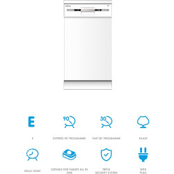 LAVE-VAISSELLE EDESA POSE LIBRE EDW 4710 WH, LARGEUR 45 CM, 8 PROGRAMMES 926270328