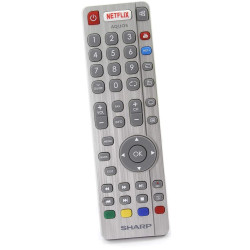 TÉLÉCOMMANDE ORIGINALE SHARP, SMART/DVD/PVR/SMARTBLACK/NETFLIX SHWRMC0117N