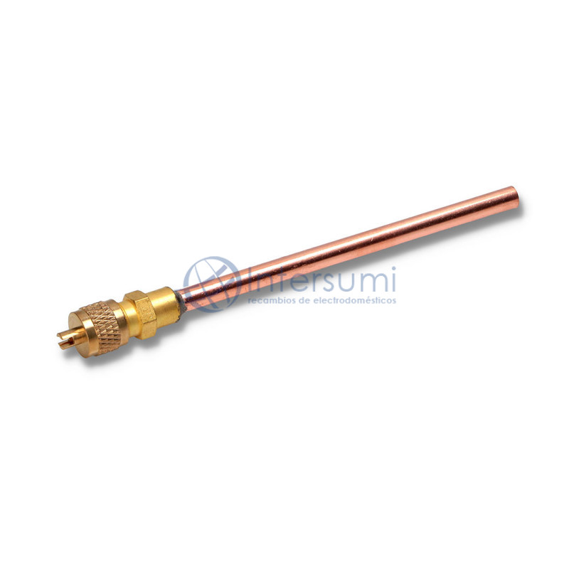 OBUS DE CHARGE POUR RÉFRIGÉRATEUR 1/4″ AVEC TUBE DE 100 MM 25FR818