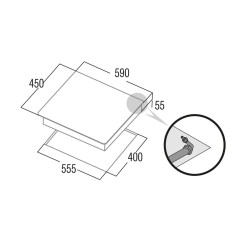 PLACA DE GAS CATA CCI 5003 BK 08041505