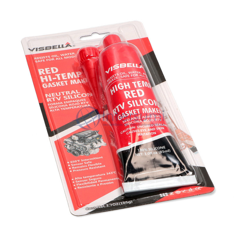 Colle mastic pour porte vitrée de four, résistante aux températures extrêmes de -62 °C à 315 °C, noire 10800