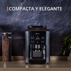 Krups Roma EA810870 - Cafetera superautomática, molinillo cónico de metal, con selección e intensidad de café, Boquilla vapor, 2