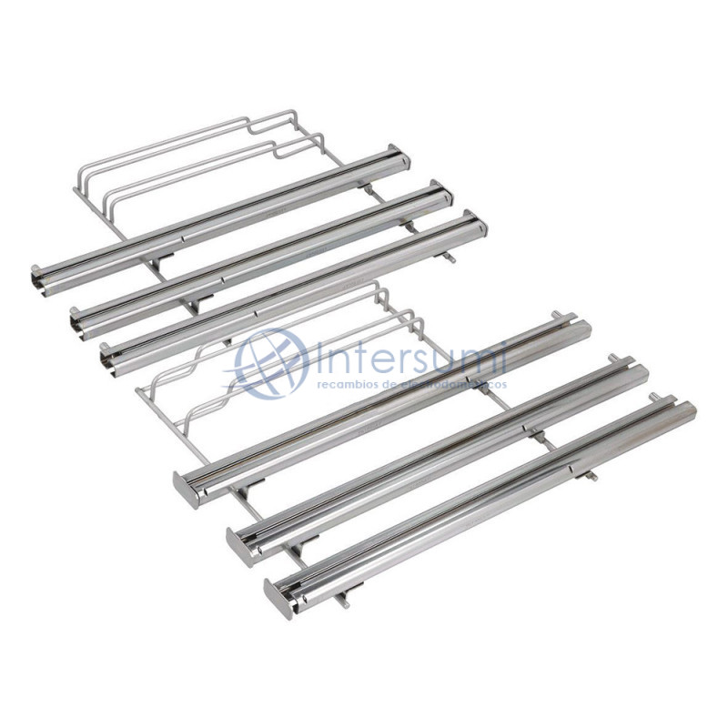 RAILS TÉLESCOPIQUES TROIS NIVEAUX POUR FOUR BOSCH, SIEMENS 17001179