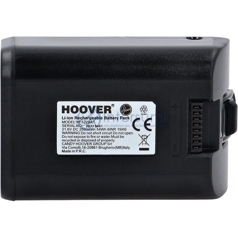 B011 BATTERIE RECHARGEABLE POUR ASPIRATEUR HOOVER H-FREE 500 35602207