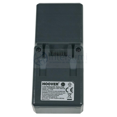 B001 BATERÍA LI-ION RECARGABLE 22.2V PARA ASPIRADOR HOOVER 2 IN 1 35601729