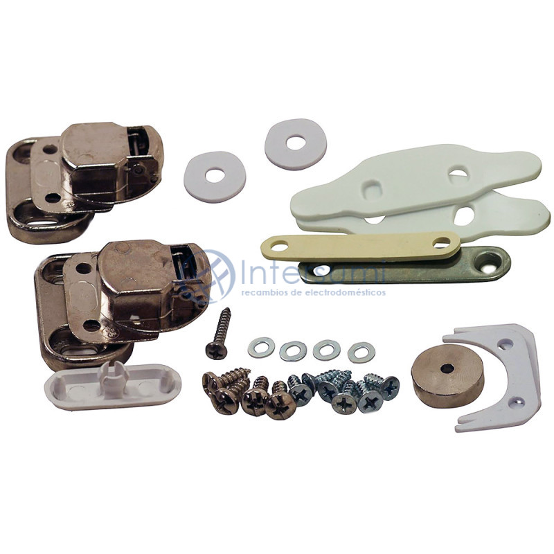 KIT CHARNIÈRE VERROU PORTE LAVE-LINGE BAUKNECHT, CANDY, HOOVER, TEKA 41026810