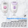 Tête épilateur Braun blanche avec 20 roulettes 67030280