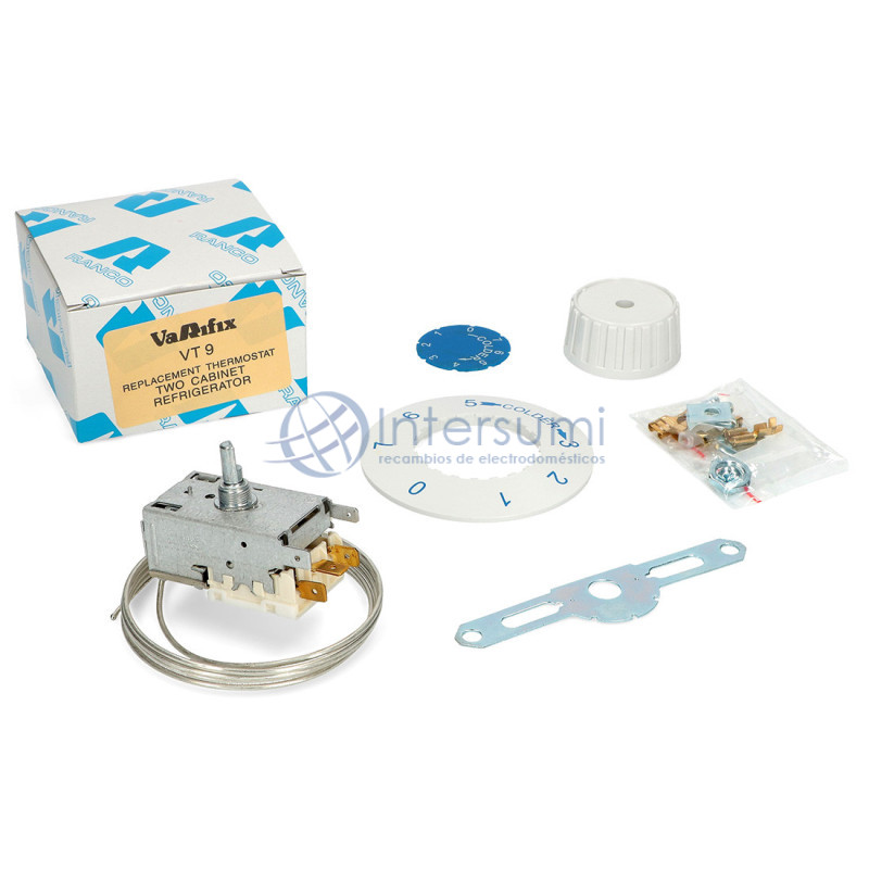 THERMOSTAT ORIGINAL RANCO VT9 POUR RÉFRIGÉRATEUR COMBINÉ, CAPILLAIRE 1200 MM 481981729187