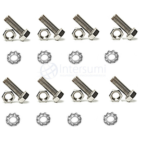 KIT TORNILLOS SUJECIÓN CRUCETA LAVADORA ROMMER, EDELWEISS. 75RM0000