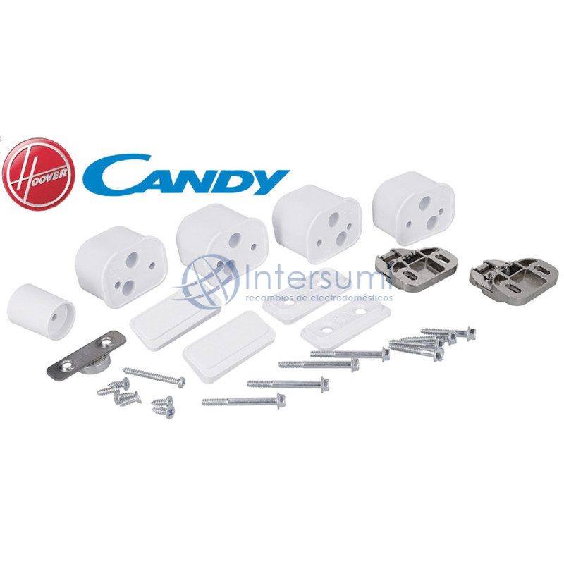 Kit charnière porte lave-linge intégré Candy, Hoover, Teka 43013964