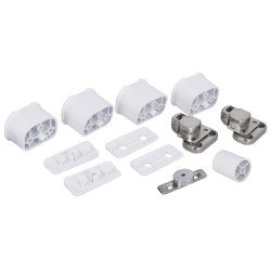 KIT BISAGRA PUERTA LAVADORA INTEGRADA CANDY, HOOVER, TEKA. 43013964