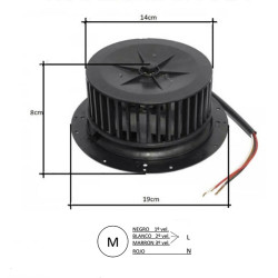 Moteur hotte aspirante universel, rotation droite 220V 135W 41CU005