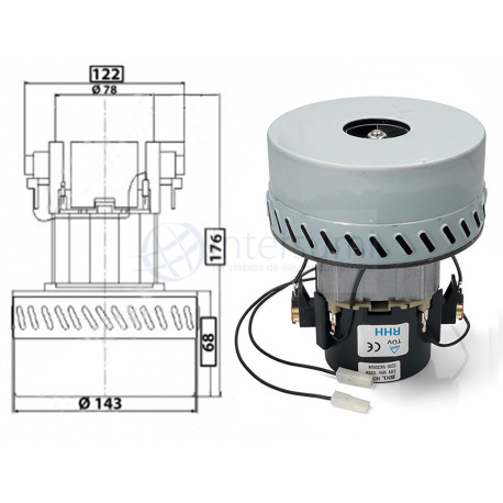 MOTOR ASPIRADOR UNIVERSAL 1200W 54AS220