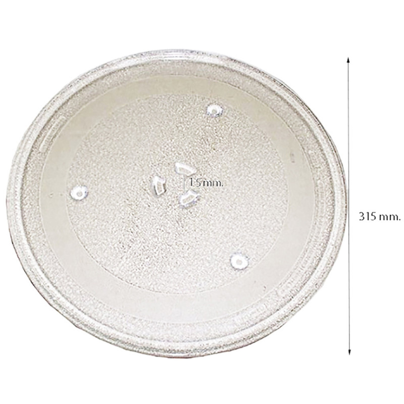 PLATO MICROONDAS 315mm, ANCLAJE 1,5CM.  49PM014
