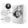 PIES AMORTIGUADORES ANTIVIBRACIONES Y ANTIRALLADURAS PARA LAVADORA (4 unidades) 500WP0160
