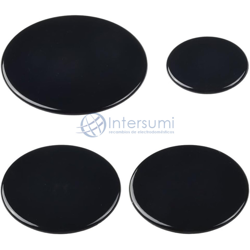 JEU DE 4 COUVRE-BRÛLEURS UNIVERSELS POUR CUISINIÈRE À GAZ TEKA, BALAY, FAGOR 55605031