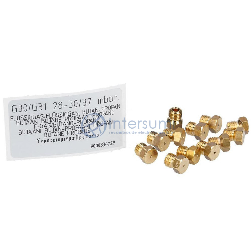 JEU D'INJECTEURS POUR CUISINIÈRE GAZ BUTANE BOSCH 00423714