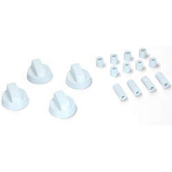KIT 4 BOUTONS UNIVERSELS POUR CUISINIÈRE BLANC 16UN0511