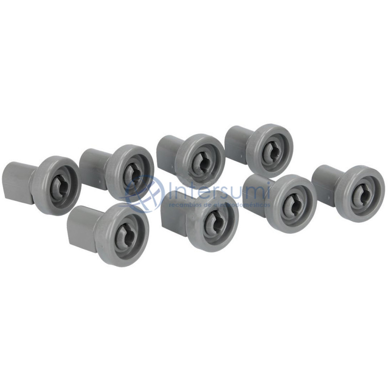 KIT DE 8 ROULETTES POUR PANIER SUPÉRIEUR DE LAVE-VAISSELLE AEG, ELECTROLUX, ZANUSSI 50286967000