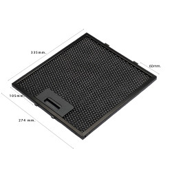 FILTRE ALUMINIUM NOIR POUR HOTTE ASPIRANTE FRECAN ZZ18212054