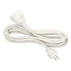 RALLONGE ÉLECTRIQUE 5 MÈTRES BLANCHE - SCHUKO 0902065