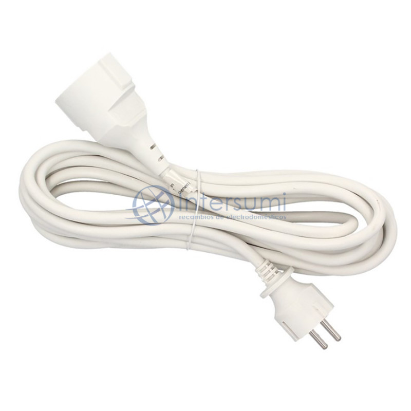 RALLONGE ÉLECTRIQUE 5 MÈTRES BLANCHE - SCHUKO 0902065