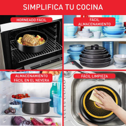 LOT 3 POÊLES 22/24/26 CM + 2 CASSEROLES 16/18 CM + POIGNÉE AMOVIBLE + 4 ACCESSOIRES L1599902