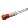 Voyant lumineux rouge avec fils 8ml 49HF066