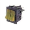 Interrupteur double lumineux ambre 49HF0701