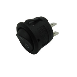 Interrupteur rond noir 6A 250V 49HF397