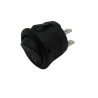 Interrupteur rond noir 6A 250V 49HF397