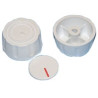 Bouton universel 6 mm blanc 73AB0025