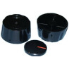 Bouton universel 6mm noir 73AB0027